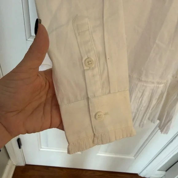 New! J. Crew Amelia Long Sleeve Cotton Poplin‎ Shirt Dress White 25206 - Picture 10 of 16